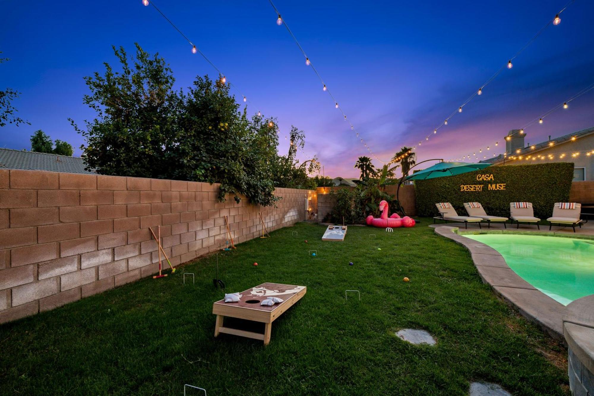 Casa Desert Muse With Heated Pool Spa Firepit Mini Golf And Games إنديو المظهر الخارجي الصورة