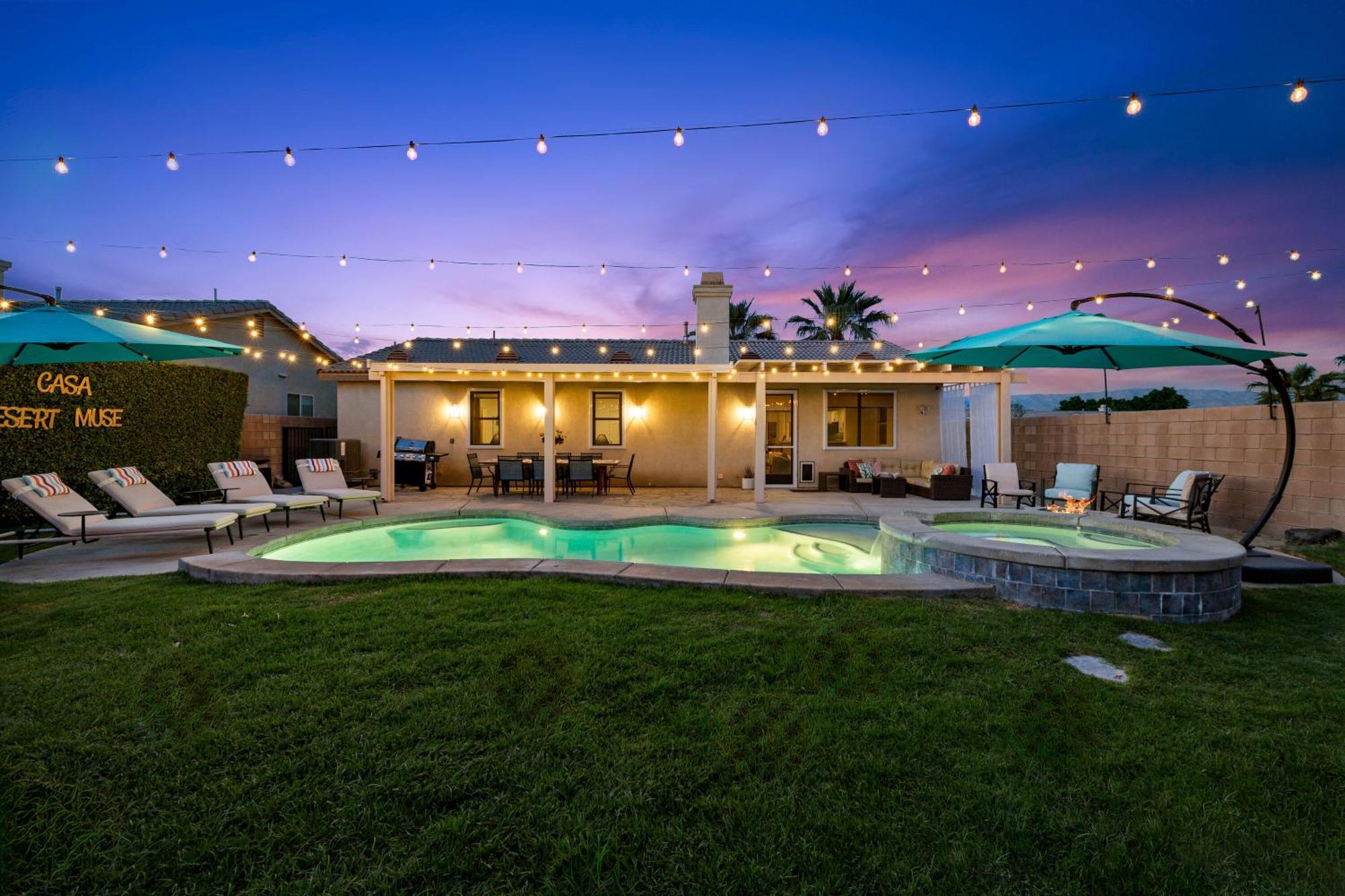Casa Desert Muse With Heated Pool Spa Firepit Mini Golf And Games إنديو المظهر الخارجي الصورة